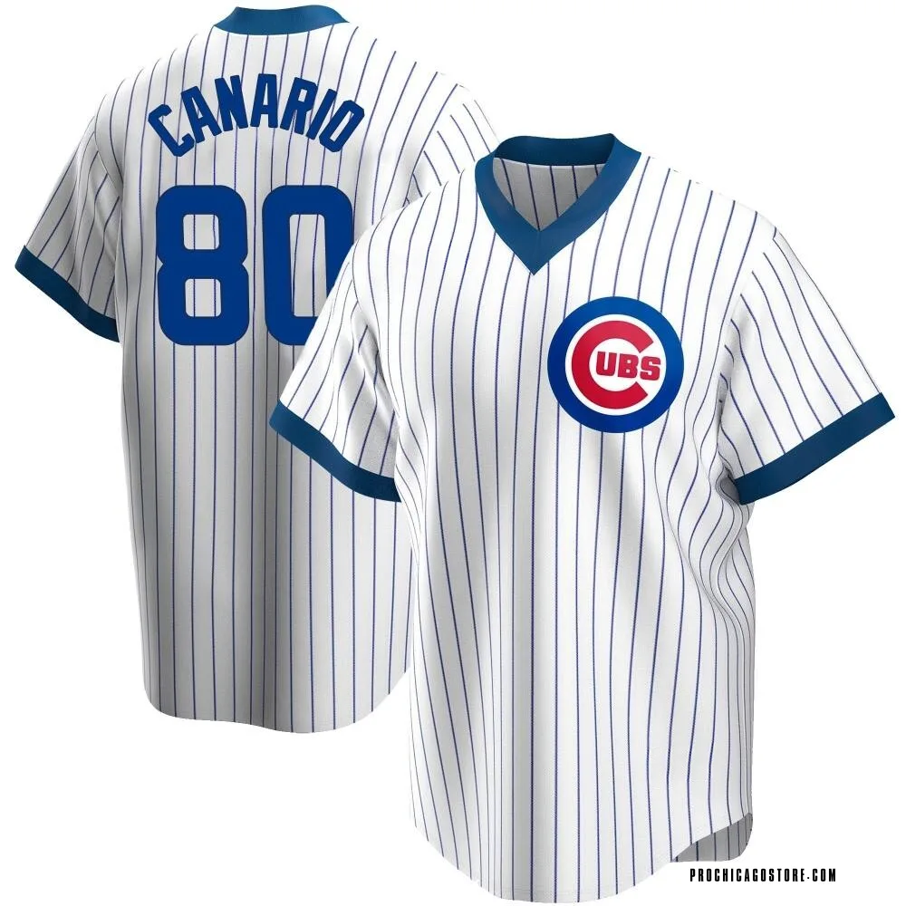 Alexander Canario Women's Nike White Chicago Cubs Home Replica Custom Jersey Size: Small