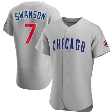 Dansby Swanson #7 Chicago Cubs City Connect Navy Cool Base Jersey. - The  ICT University